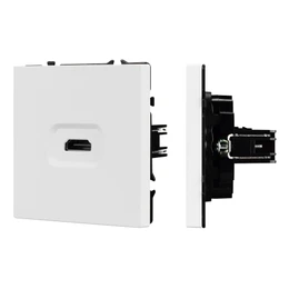 Фото #1 товара ARL NOBE Розетка HDMI софт-тач белый кварц SCT-MHD1-SFPL-WH (Arlight, -)