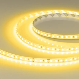 Фото #1 товара Светодиодная лента RT-A120-8mm 12V Yellow (9.6 W/m, IP20, 2835, 5m) (Arlight, 9.6 Вт/м, IP20)