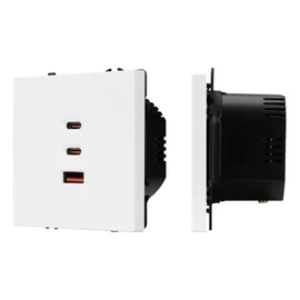 Фото #1 товара Механизм розетки с быстрой USB зарядкой SCT-NOBE-MUACC-SFPL-FC-WH (65W, QC3) (Arlight, -)