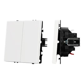 Фото #1 товара ARL NOBE Выключатель перекрёстный 2 кл софт-тач белый кварц SWT-MKX2-SFPL-WH (250V, 10A) (Arlight, -)