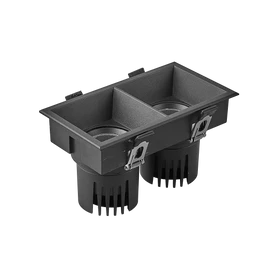 Фото #1 товара Светильник MS-FLOW-BUILT-S157x85-2x6W Warm3000 (BK, 55 deg, 230V) (Arlight, IP20 Металл, 5 лет)