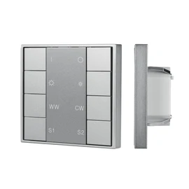 Фото #1 товара INTELLIGENT ARLIGHT Кнопочная панель DALI-201-23-1G-2SC-MIX-DT8-IN Silver (BUS, Frame) (IARL, IP20 Металл, 3 года)
