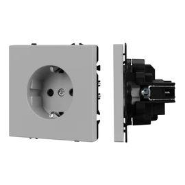 Фото #1 товара ARL NOBE Розетка зк со шторками софт-тач никель SCT-MEU-SFPL-IS (250V, 16A) (Arlight, -)