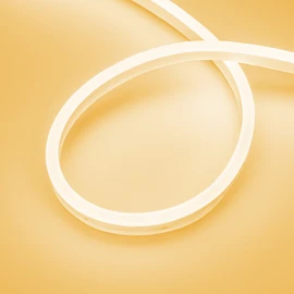 Фото #1 товара Светодиодная лента герметичная AURORA-PS-A120-16x8mm 24V Amber (10 W/m, IP65, 2835, 5m) (Arlight, Силикон, 2 года)