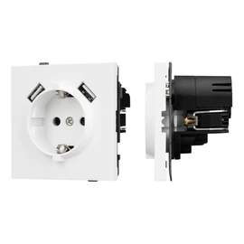 Фото #1 товара Механизм розетки с USB зарядкой SCT-TENDO-MUAA-PL-WH (230V, 16A) (Arlight, Белый)