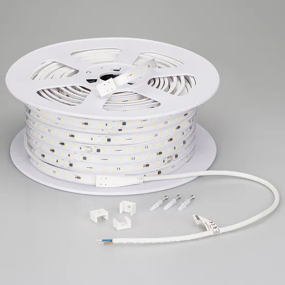 Фото #2 товара Светодиодная лента ARL-50000PC-220V White6000 (3056, 72 LED/m, IP65) (Arlight, 14 Вт/м, IP65)