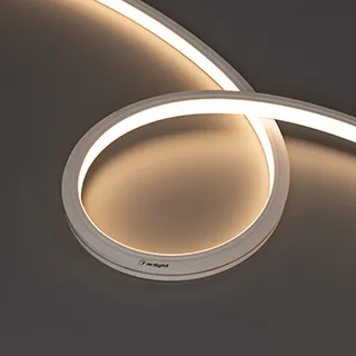 Фото #1 товара Светодиодная лента герметичная MOONLIGHT-PRO-TOP-X320-13x12mm 48V Warm3000 (9.6 W/m, IP67, 30m, wire x2) (Arlight, Вывод боковой, 7 лет)