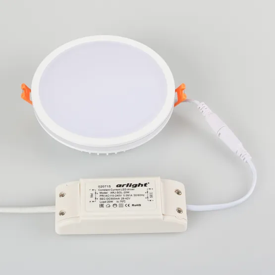 Фото #4 товара Светодиодная панель LTD-135SOL-20W Warm White (Arlight, IP44 Пластик, 3 года)
