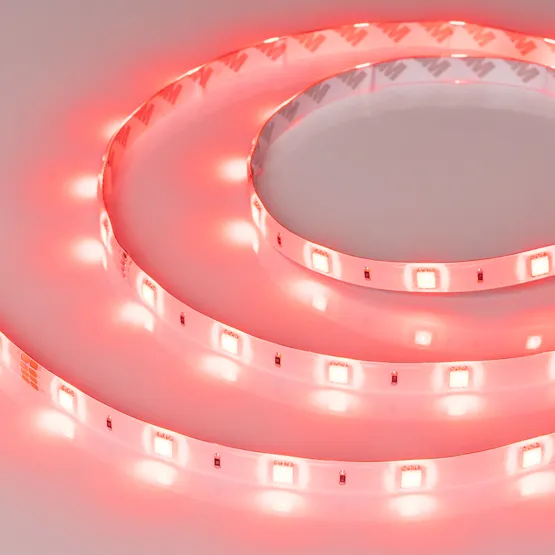 Фото #2 товара Светодиодная лента RTW 2-5000SE 24V RGB (5060, 150 LED, LUX) (Arlight, 7.2 Вт/м, IP65)