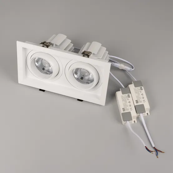 Фото #4 товара Светильник MS-VORTEX-BUILT-S250x140-2x30W Day4000 (WH-WH, 30 deg, 230V) (Arlight, IP20 Металл, 5 лет)