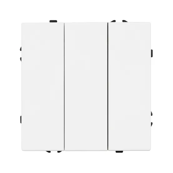 Фото #4 товара ARL NOBE Выключатель 3 кл софт-тач белый кварц SWT-MK03-SFPL-WH (250V, 10A) (Arlight, -)