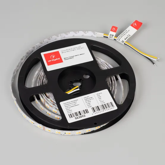 Фото #4 товара Светодиодная лента RZ-A140-10mm 24V White-MIX (15 W/m, IP20, 5m) (Arlight, Изменяемая ЦТ)