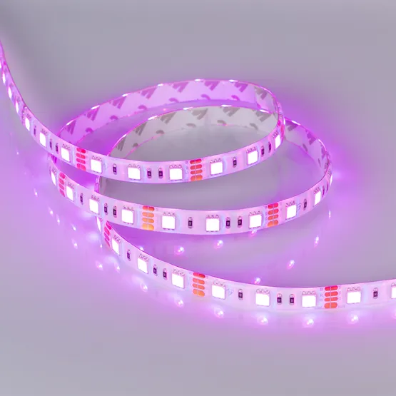 Фото #4 товара Светодиодная лента RTW 2-5000SE 12V RGB 2x (5060, 300 LED, LUX) (Arlight, 14.4 Вт/м, IP65)