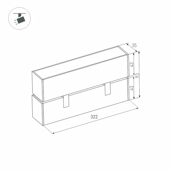 Фото #5 товара Светильник MAG-LASER-FOLD-45-S320-12W Warm3000 (WH, 15 deg, 24V) (Arlight, IP20 Металл, 5 лет)