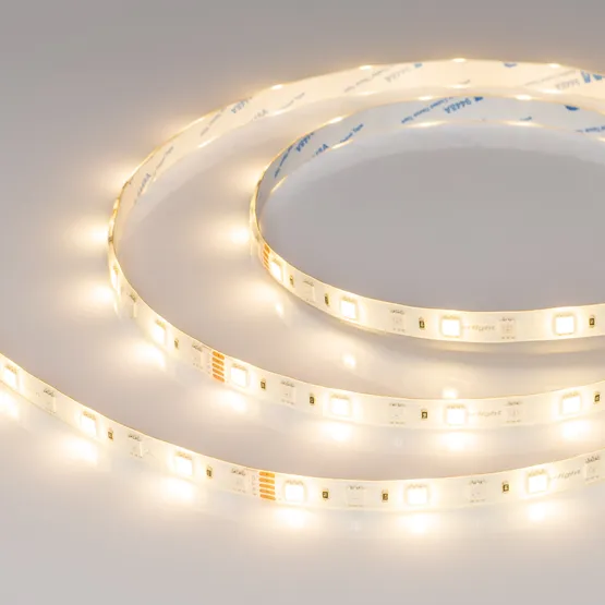 Фото #4 товара Светодиодная лента RTW-SE-B60-10mm 24V RGBW-Warm (14.4 W/m, IP65, 5060, 5m) (Arlight, Открытый)