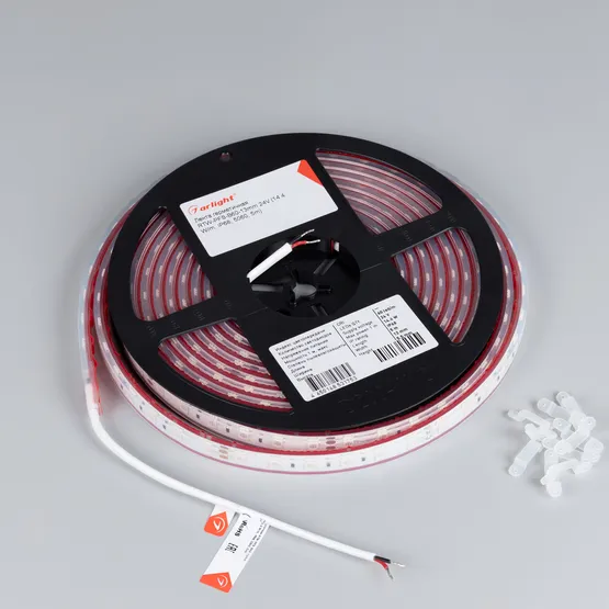 Фото #2 товара Светодиодная лента герметичная RTW-PFS-B60-13mm 24V Red (14.4 W/m, IP68, 5060, 5m) (Arlight, 14.4 Вт/м, IP68)