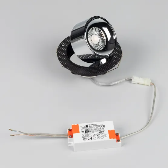 Фото #2 товара Светильник SP-PLURIO-BUILT-TRIMLESS-R120-9W Day4000 (BK-CHR, 36 deg, 230V) (Arlight, IP20 Металл, 3 года)