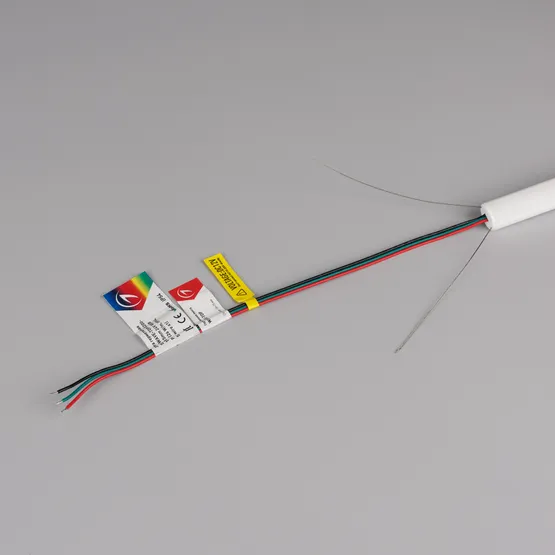 Фото #2 товара Светодиодная лента герметичная SPI-WAVE-TOP-G200-18x15mm 12V RGB PX2 (26 W/m, IP54, 5m, wire x1) (Arlight, Вывод прямой, 3 года)