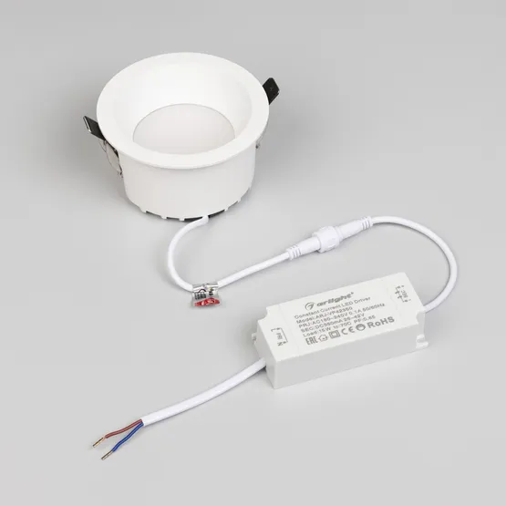 Фото #5 товара Светильник MS-DROP-BUILT-R105-14W Warm3000 (WH, 85 deg, 230V) (Arlight, IP54 Металл, 5 лет)