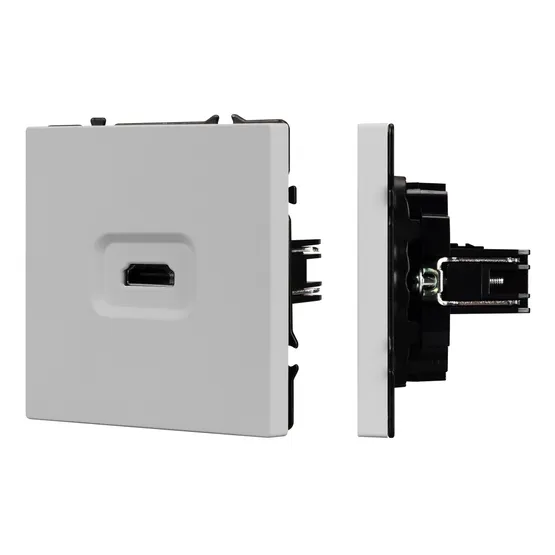 Фото #1 товара ARL NOBE Розетка HDMI софт-тач никель SCT-MHD1-SFPL-IS (Arlight, -)
