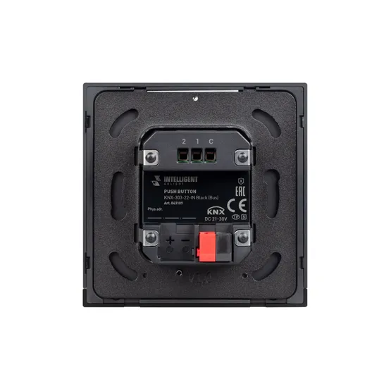 Фото #2 товара INTELLIGENT ARLIGHT Механизм панели KNX-303-22-IN Black (Bus) (IARL, IP20 Пластик, 2 года)