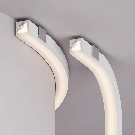 Фото #6 товара Силиконовый профиль WPH-FLEX-1616-TWIST-S11-20m WHITE (Arlight, Силикон)