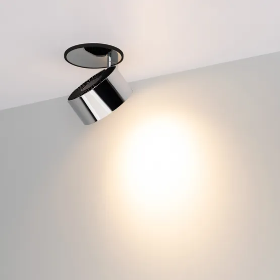 Фото #3 товара Светильник SP-PLURIO-BUILT-R77-9W Warm3000 (BK-CHR, 36 deg, 230V) (Arlight, IP20 Металл, 3 года)