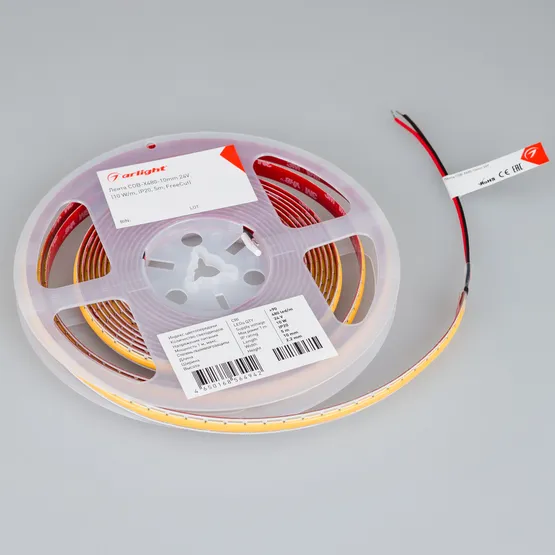 Фото #2 товара Светодиодная лента COB-X480-10mm 24V White6000 (10 W/m, IP20, 5m, FreeCut) (Arlight, Свободная резка)