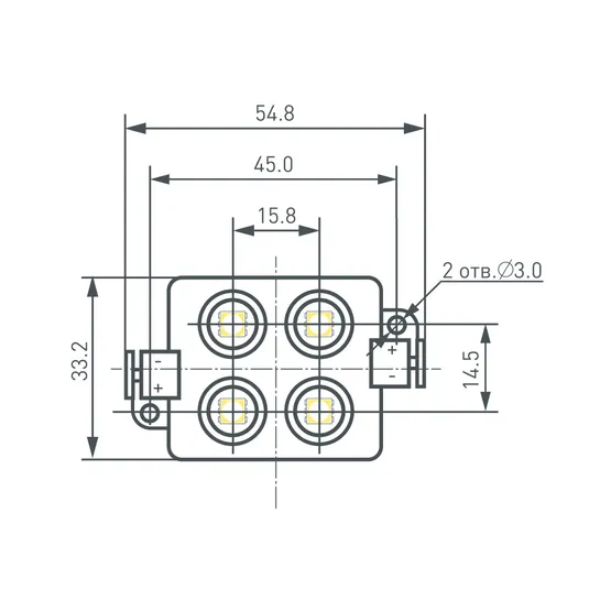 Фото #3 товара Модуль герметичный ARL-LM5050-4L-12V Blue (Arlight, Пластик)