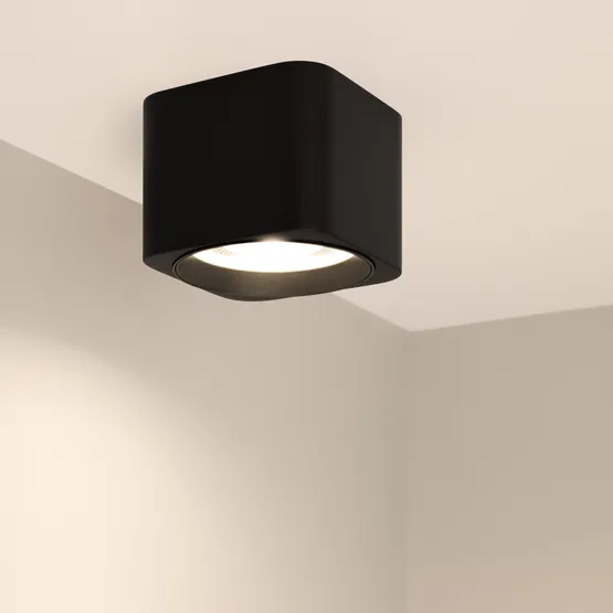 Фото #3 товара Светильник SP-DICE-S78x78-10W Warm3000 (BK, 24 deg, 230V) (Arlight, IP54 Металл, 5 лет)