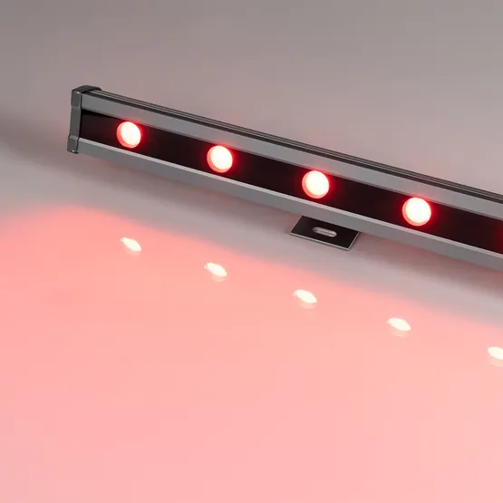 Фото #3 товара Светодиодный прожектор AR-LINE-1000L-48W-24V RGB-Warm3000 (Grey, 15x45 deg, DMX512) (Arlight, Закрытый)