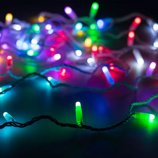 Фото #1 товара Светодиодная гирлянда ARD-STRING-CLASSIC-10000-WHITE-100LED-MILK-SYNC RGB (230V, 6.5W) (Ardecoled, IP65)