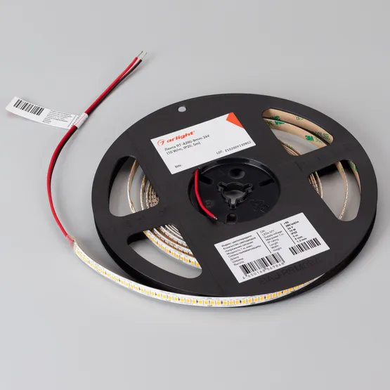 Фото #2 товара Светодиодная лента RT-A280-8mm 24V Warm2700 (10 W/m, IP20, 5m) (Arlight, -)