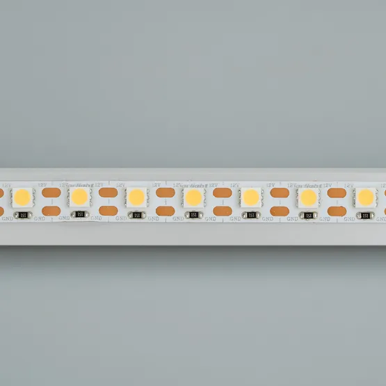 Фото #4 товара Светодиодная лента RT-B72-10mm 12V Warm2700-CX1 (15.6 W/m, IP20, 5060, 5m) (Arlight, резка 1 светодиод)