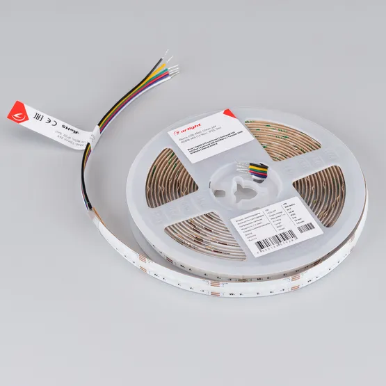 Фото #2 товара Светодиодная лента CSP-X840-12mm 24V RGBW-MIX (16 W/m, IP20, 5m) (Arlight, RGB-CCT, RGB-MIX, RGB-White MIX)