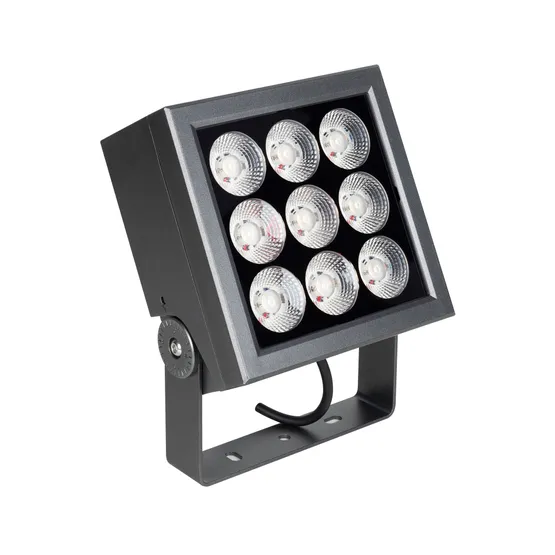Фото #1 товара Светильник ALT-BLOCK-S185x185-36W Warm3000 (GR, 15 deg, 230V) (Arlight, IP66 Металл, 3 года)