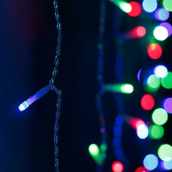 Фото #1 товара Светодиодная гирлянда ARD-CURTAIN-HOME-1500x1500-CLEAR-144LED RGB (230V, 9W) (Ardecoled, IP20)