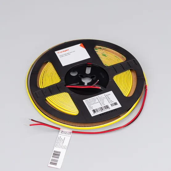 Фото #2 товара Светодиодная лента COB-X480-4mm 24V Yellow Volt (4 W/m, IP20, 5m) (Arlight, -)