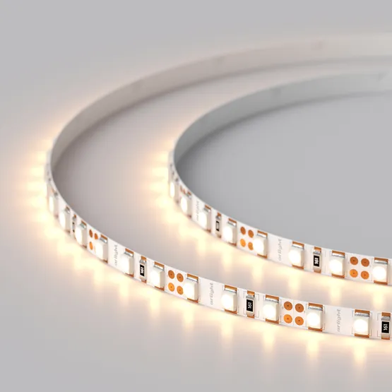 Фото #4 товара Светодиодная лента RT 2-5000 12V Warm2700 5mm 2x (3528, 600 LED, LUX) (Arlight, 9.6 Вт/м, IP20)