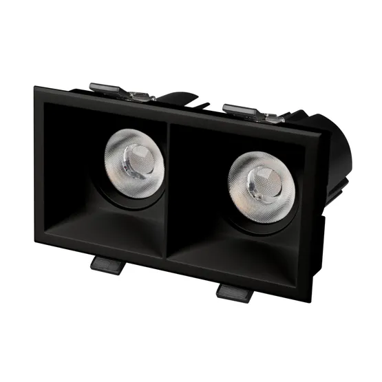 Фото #1 товара Светильник MS-FLOW-BUILT-S157x85-2x12W Warm3000 (BK, 38 deg, 230V) (Arlight, IP20 Металл, 5 лет)