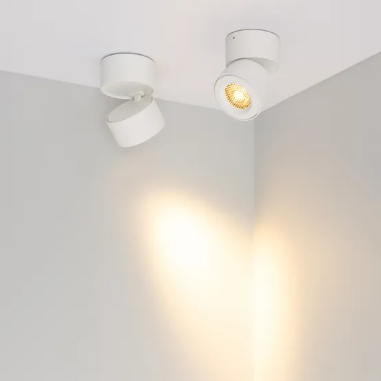 Фото #2 товара Светильник SP-POINT-SURFACE-R85-12W Warm3200-MIX (WH, 36 deg, 230V) (Arlight, IP20 Металл, 5 лет)