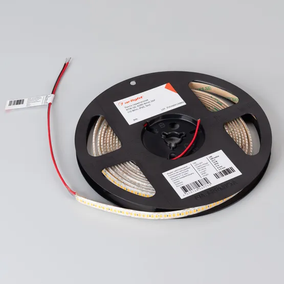 Фото #2 товара Светодиодная лента герметичная RTW-SE-A280-8mm 24V Warm3000 (10 W/m, IP65, 5m) (Arlight, 5 лет)