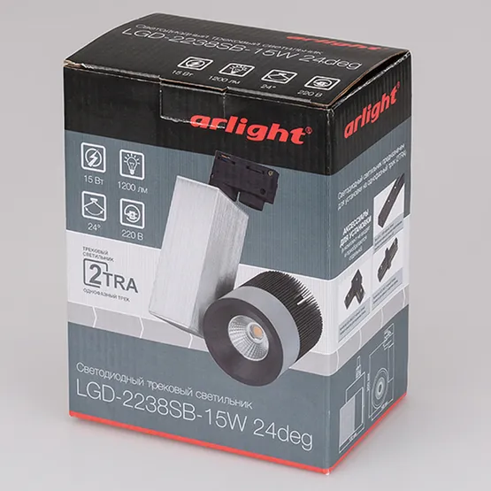 Фото #3 товара Светодиодный светильник LGD-2238SB-15W White 24deg (Arlight, IP20 Металл, 3 года)