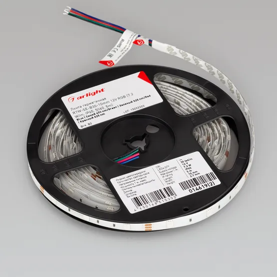 Фото #5 товара Светодиодная лента герметичная RTW-SE-B30-10mm 12V RGB (7.2 W/m, IP65, 5060, 5m) (Arlight, -)