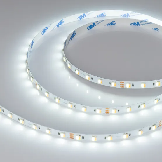 Фото #4 товара Светодиодная лента RT-B60-10mm 24V White-MIX 2Ch (14.4 W/m, IP20, 5060, 5m) (Arlight, Изменяемая ЦТ)