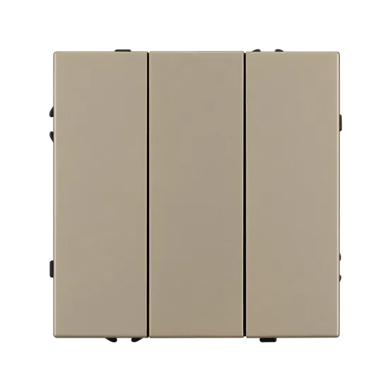 Фото #3 товара ARL NOBE Выключатель 3 кл софт-тач золотой песок SWT-MK03-SFPL-GD (250V, 10A) (Arlight, -)