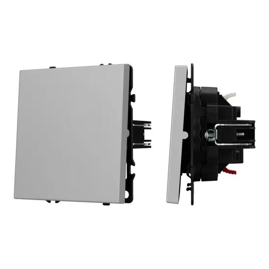 Фото #1 товара ARL NOBE Выключатель проходной 1 кл софт-тач никель SWT-MKP1-SFPL-IS (250V, 10A) (Arlight, -)