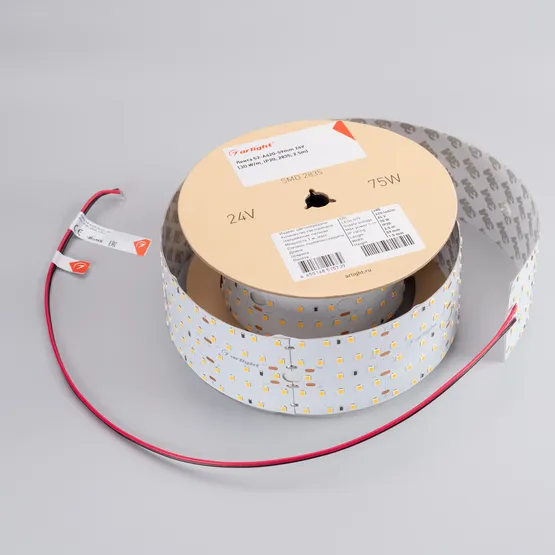 Фото #3 товара Светодиодная лента S2-2500 24V Warm 2700K 59mm (2835, 420 LED/m, LUX) (Arlight, 30 Вт/м, IP20)