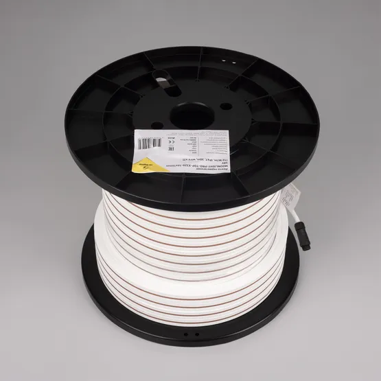 Фото #2 товара Светодиодная лента герметичная MOONLIGHT-PRO-TOP-X320-16x16mm 48V Warm3000 (10 W/m, IP67, 30m, wire x2) (Arlight, Вывод боковой, 7 лет)