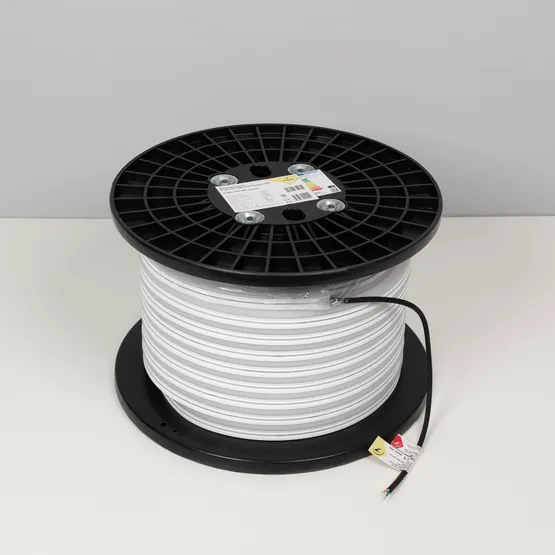 Фото #2 товара Светодиодная лента герметичная MOONLIGHT-SIDE-X336-12x24mm 230V Warm2400 (11 W/m, IP65, 50m, wire x1) (Arlight, Грибовидная форма)
